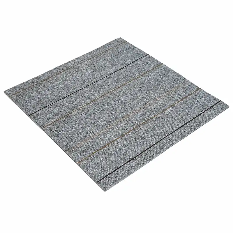 Nu Kopen vidaXL Piastrella per Tappeto Grigio chiaro con striscia 50 x 50 cm