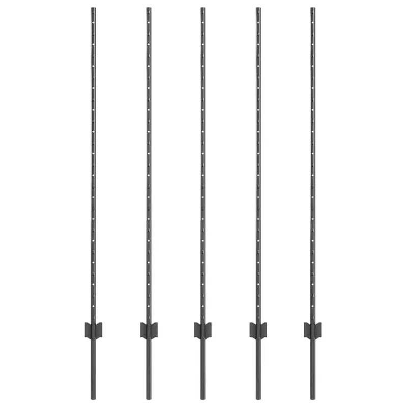 vidaXL Palo per recinzione interrato 5 pz Grigio 180 cm Koop Online