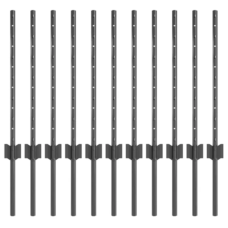 vidaXL Palo per recinzione interrato 11 pz Grigio 100 cm Beste Prijs