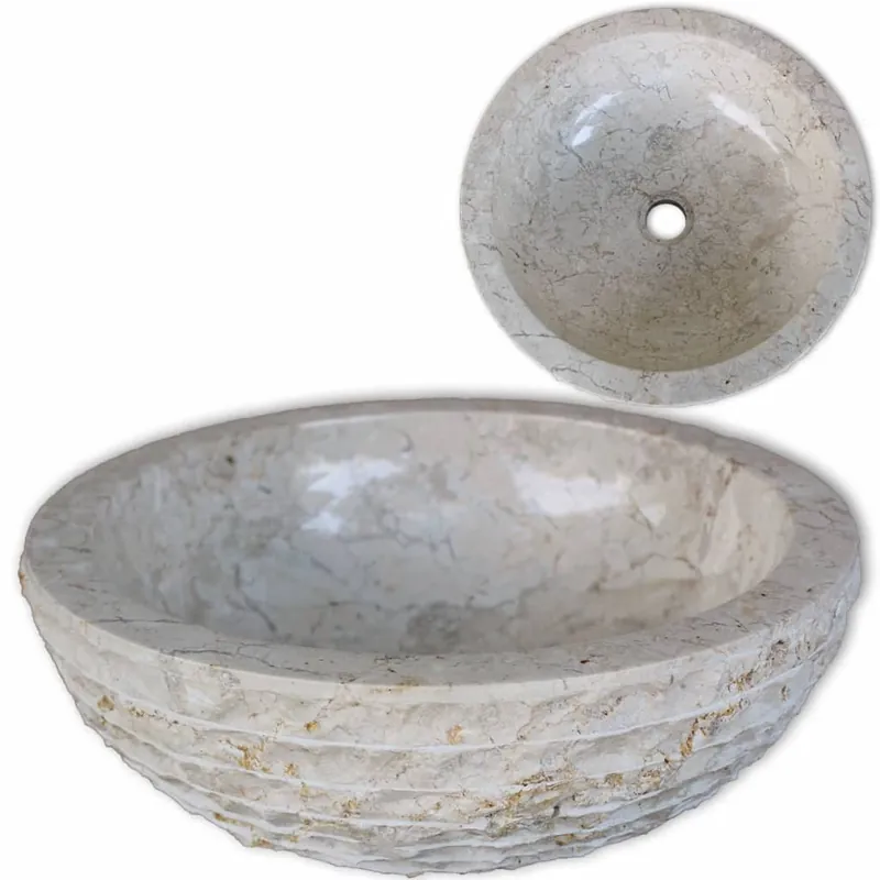 Voordeelprijs vidaXL Lavandino in Marmo 40 cm Crema