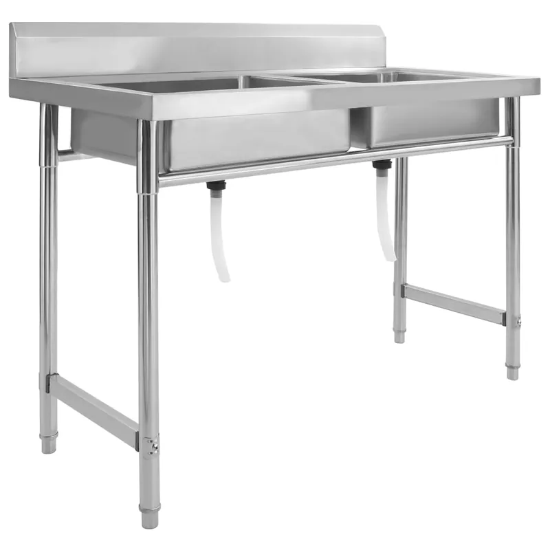 vidaXL Lavello da Cucina a Doppia Vasca in Acciaio Inox Speciale Aanbieding