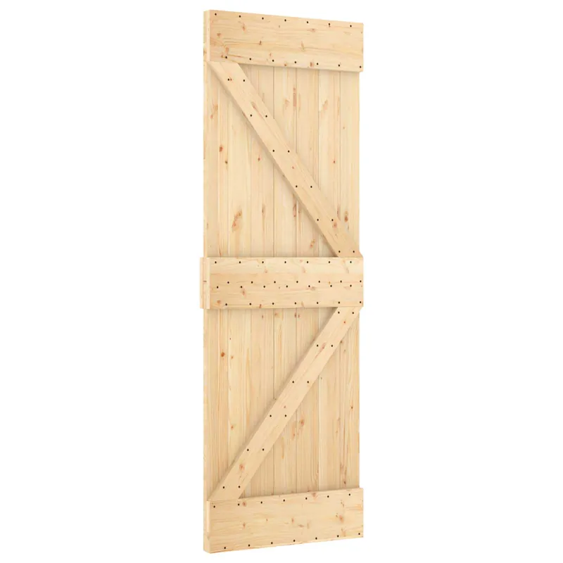 Speciale Aanbieding vidaXL Porta scorrevole NARVIK Naturale e Nero 85 x 210 cm (213,5 cm)