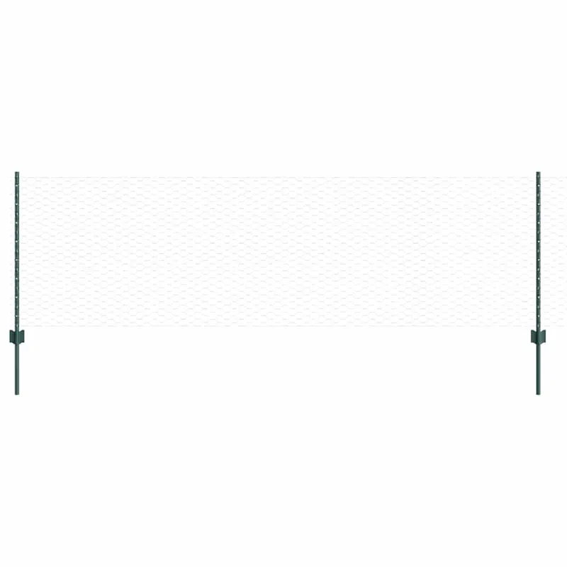 Hete Deal vidaXL Recinzione esagonale con palo 50 x 0,8 m Verde Rete