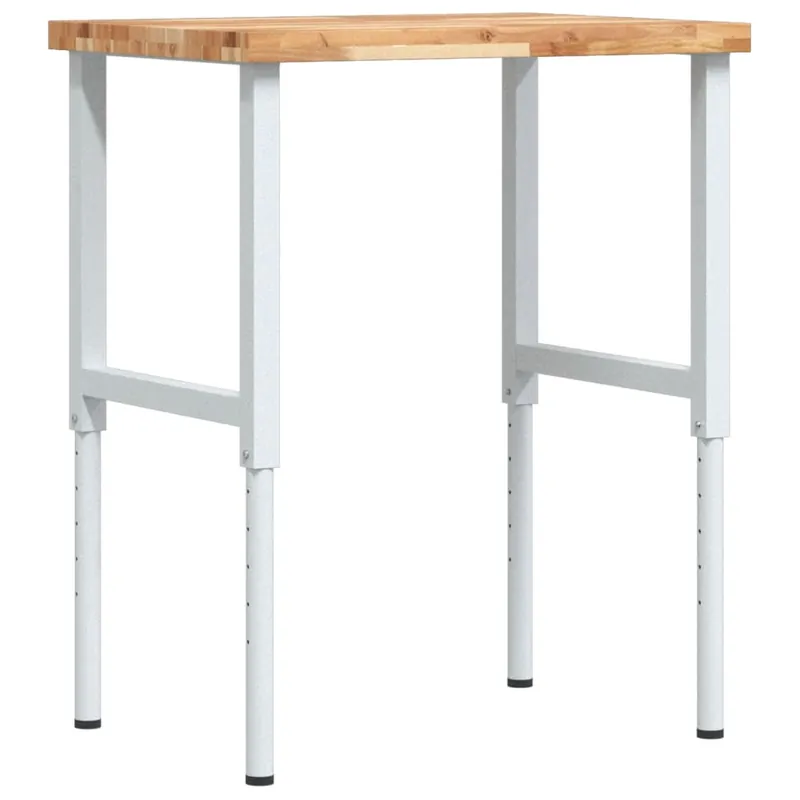 Finale Uitverkoop vidaXL Banco Lavoro 80x60x(73-99,5) cm Legno di Faggio Rettangolare