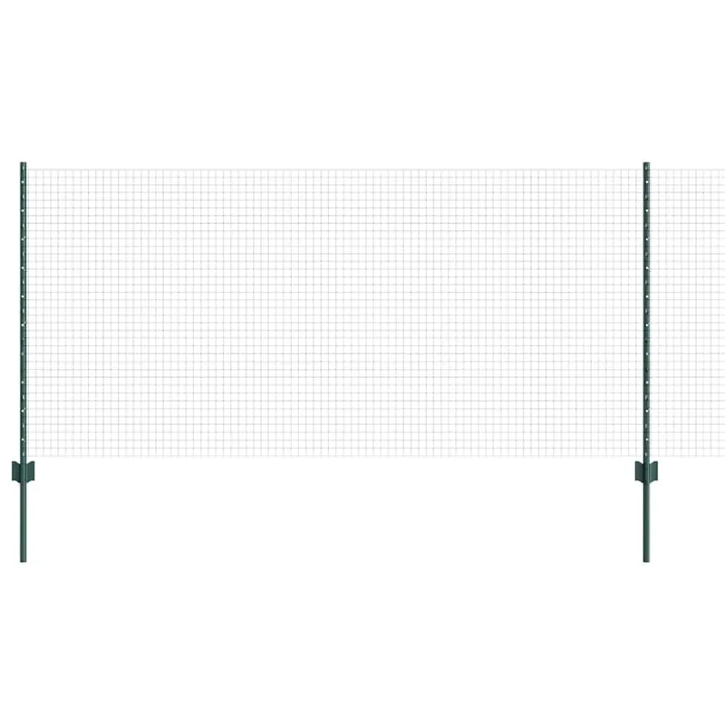 Koop Online vidaXL Recinzione in rete saldata con pali 50 x 1 m Verde Rete