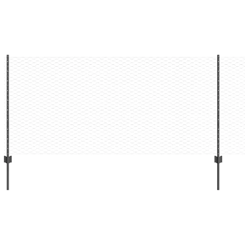vidaXL Recinzione esagonale con palo 50 x 1 m Acciaio rivestito in PVC Gereduceerde Prijs