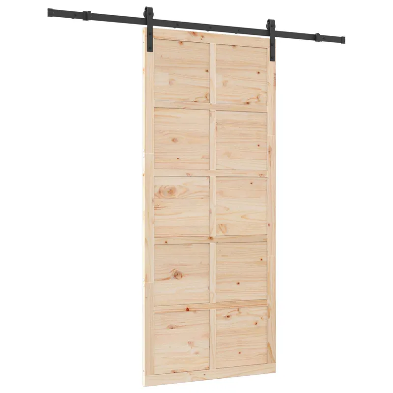 Direct Beschikbaar vidaXL Porta scorrevole Naturale 100 x 208 cm Legno Massello di Pino