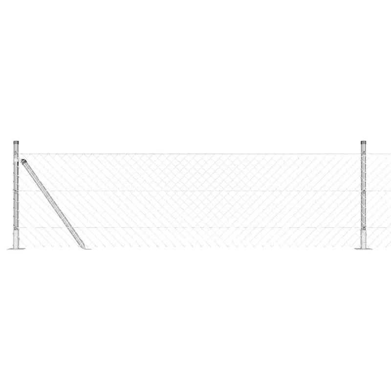 vidaXL Recinzione a maglie con base in cemento 10 x 0,4 m Argento Rete Rechtstreeks Van De Fabrikant