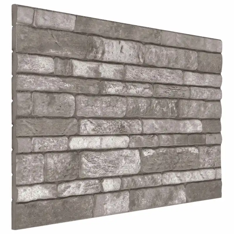 vidaXL Pannelli da parete 10 pcs Grigio Scuro 100 x 50 cm Schiuma EPS Beperkte Voorraad