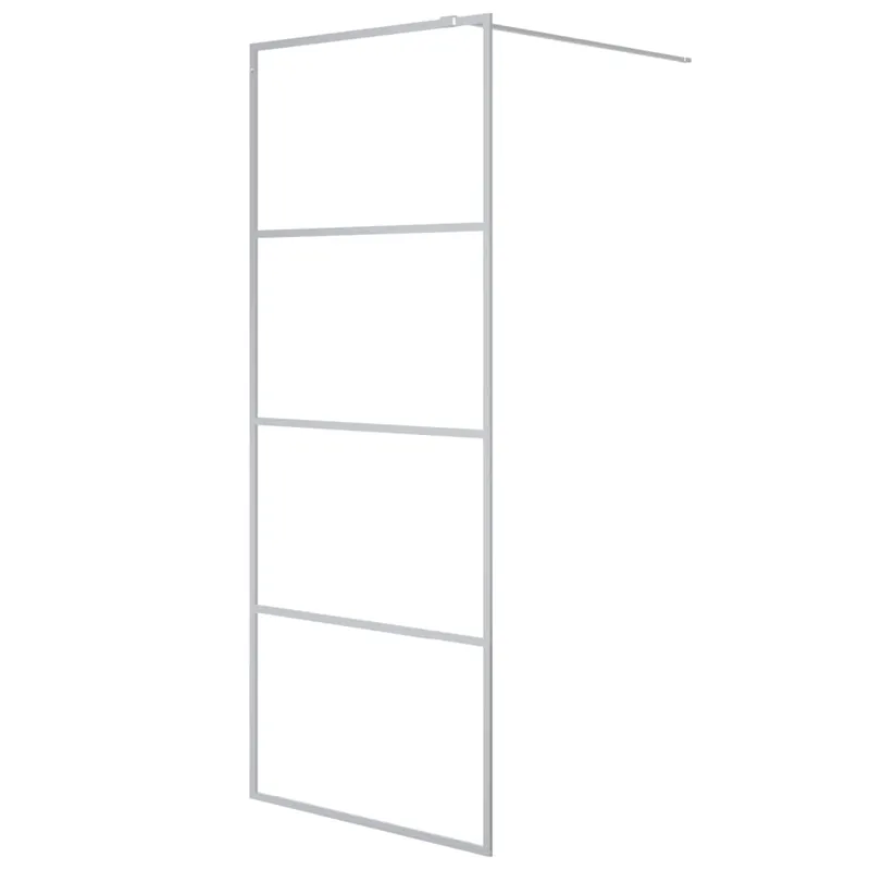 Fabrieksprijs vidaXL Parete Doccia Walk in Argento 80x195 cm Vetro Trasparente ESG
