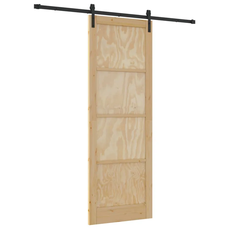 Speciale Aanbieding vidaXL Porta scorrevole Naturale 83 x 232 cm Legno Massello di Pino