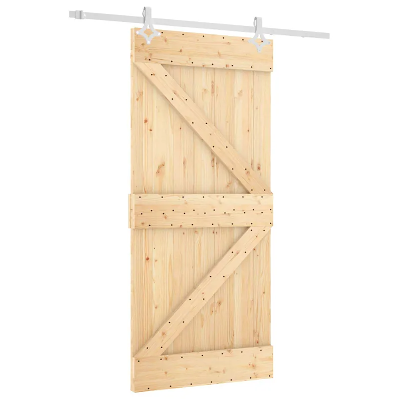 vidaXL Porta scorrevole Naturale e Bianco 95 x 210 cm Express Levering