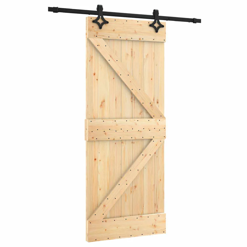 Beperkte Voorraad vidaXL Porta scorrevole Naturale e Nero 85 x 210 cm