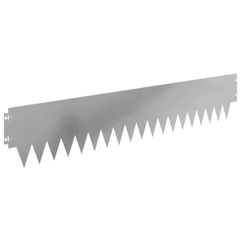 vidaXL Bordura per Prato 30 pcs 103 x 20 cm metallo Argento Rechtstreeks Van De Fabrikant