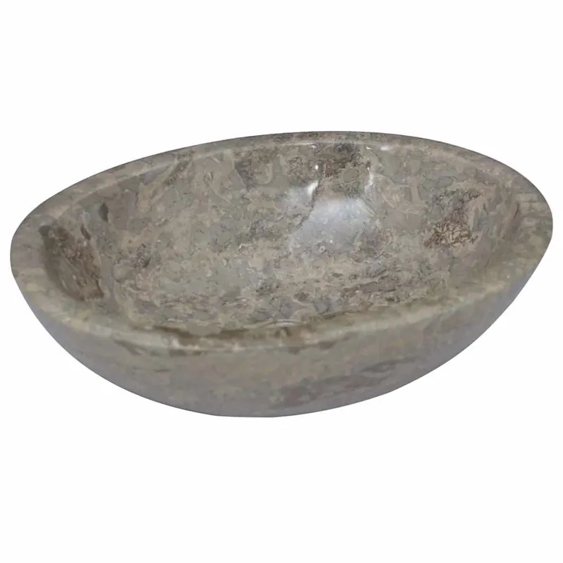 vidaXL Lavandino Grigio 53x40x15 cm in Marmo Gecertificeerd