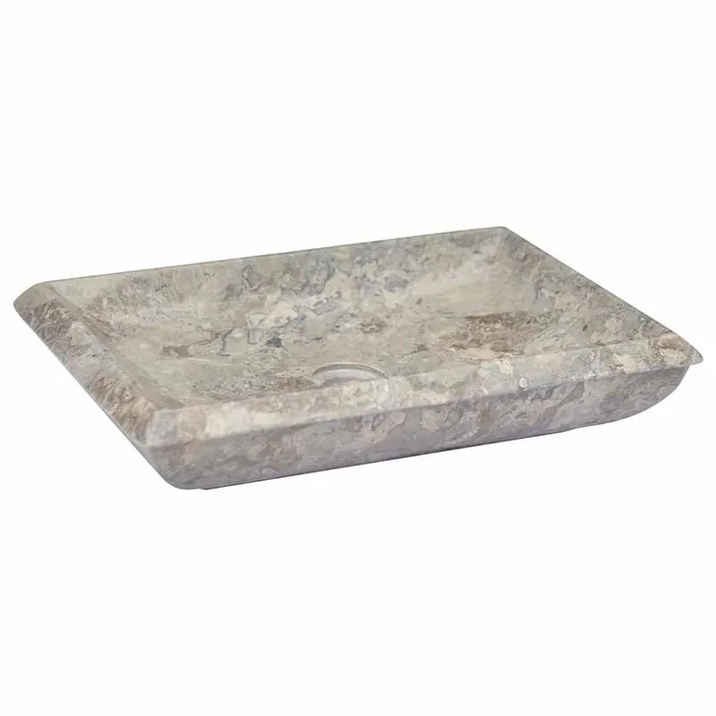 vidaXL Lavandino Grigio 50x35x10 cm in Marmo Beperkt Aanbod