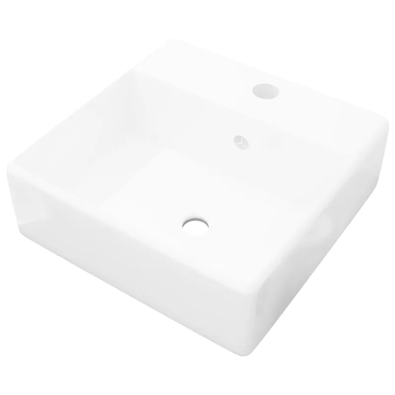 Meest Verkocht Ceramica di lusso bacino con foro di scarico 41 x 41 centimetri