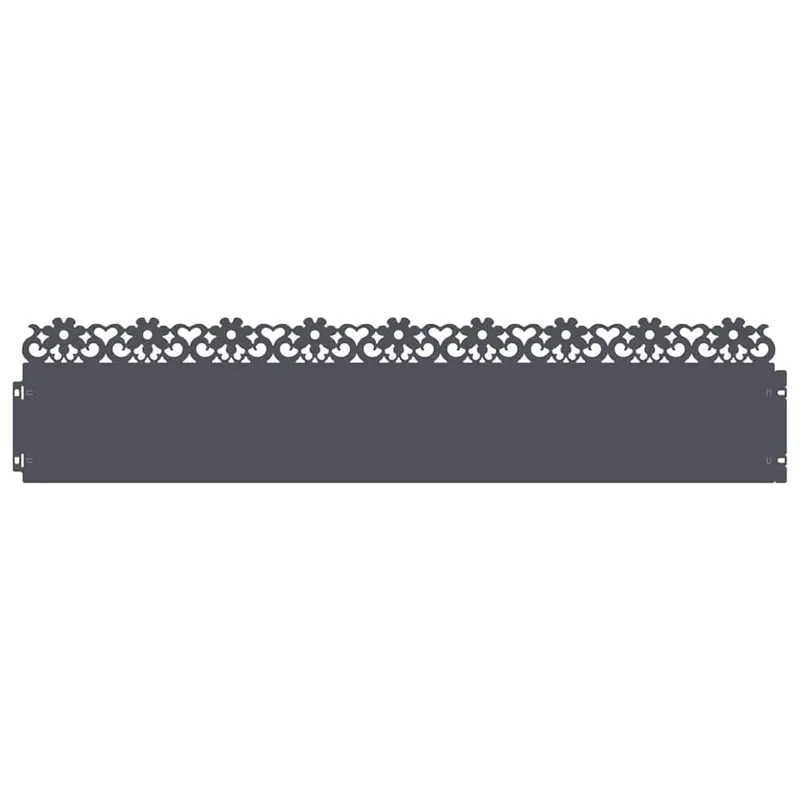 Gereduceerde Prijs vidaXL Bordure per prato 10 pcs Antracite 103 x 0,05 x 22 cm Acciaio