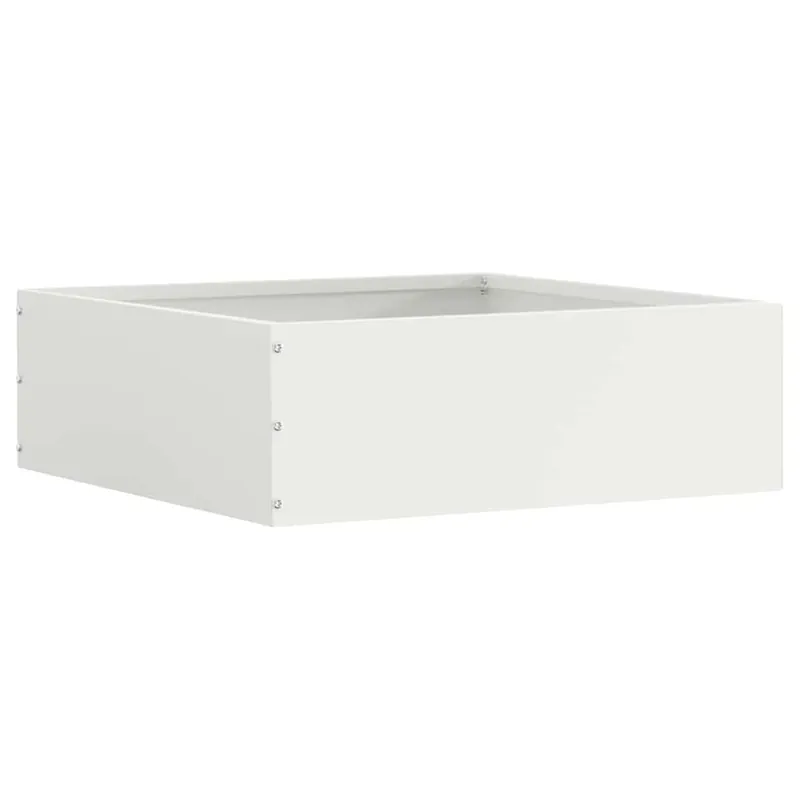 Veilige Betaling vidaXL Bordura per Prato Bianco 40 x 40 x 13 cm Acciaio
