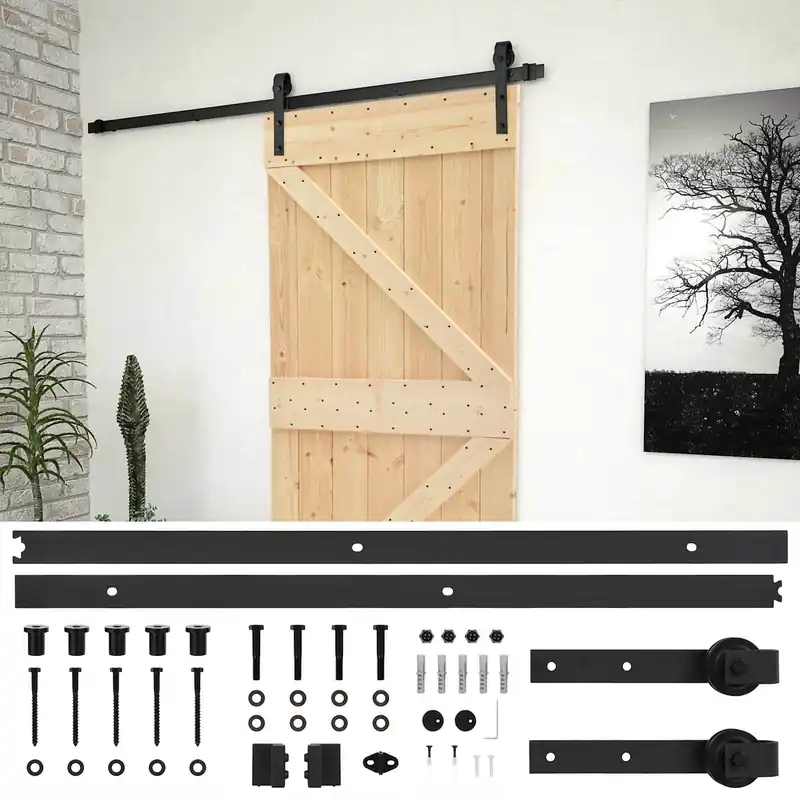 Favoriet vidaXL Porta scorrevole Naturale e Nero 80 x 210 cm