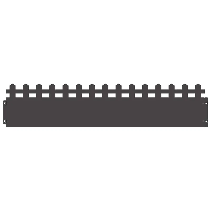 vidaXL Bordure per prato 10 pcs Nero 103 x 0,05 x 22 cm Acciaio Merkproduct