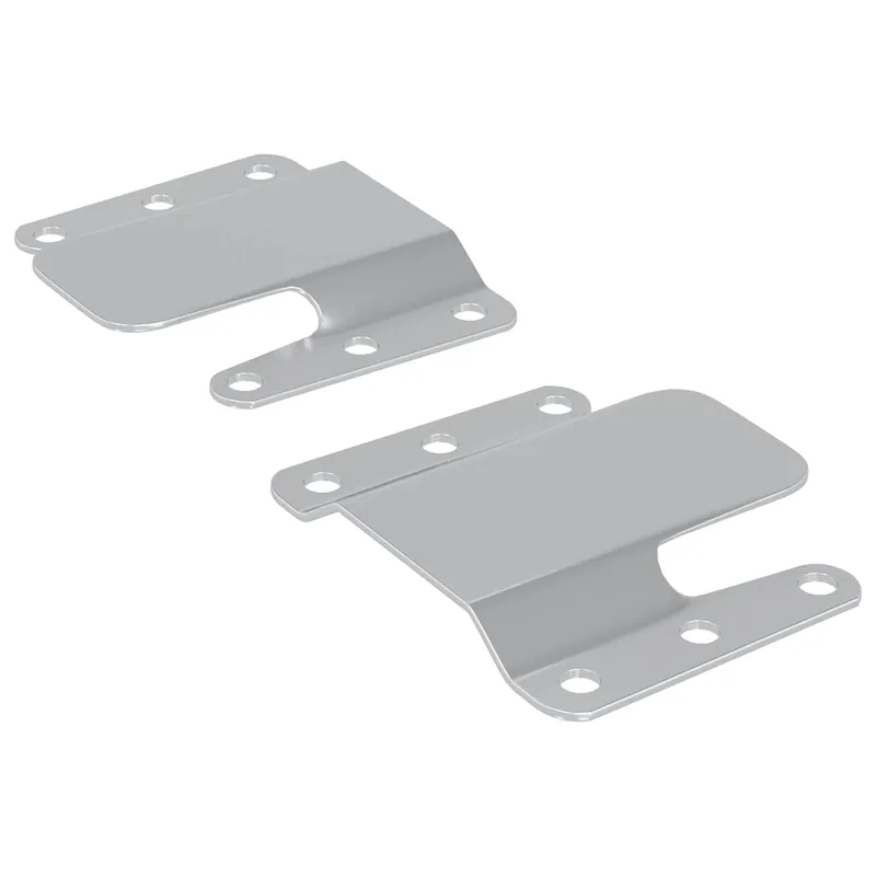vidaXL Staffa di Montaggio Flush 2 pcs Argento 75 x 66 x 1,4 mm Laatste Kans