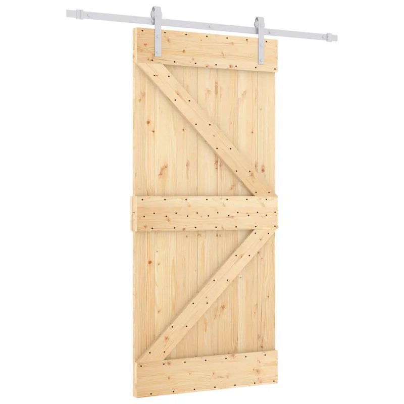 vidaXL Porta scorrevole Naturale e Bianco 90 x 210 cm Gecertificeerd