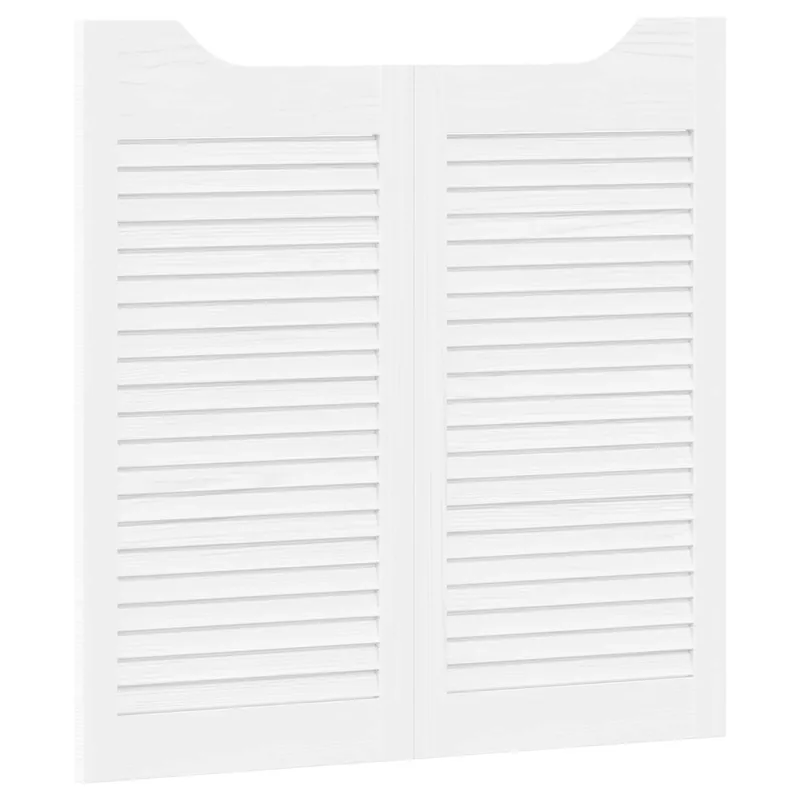 vidaXL Porte Swing 2 pcs Bianco Legno Massello di Pino Beste Prijs