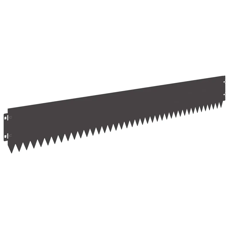 vidaXL Bordura per Prato 20 pcs 103 x 15 cm Acciaio Nero Lage Prijs