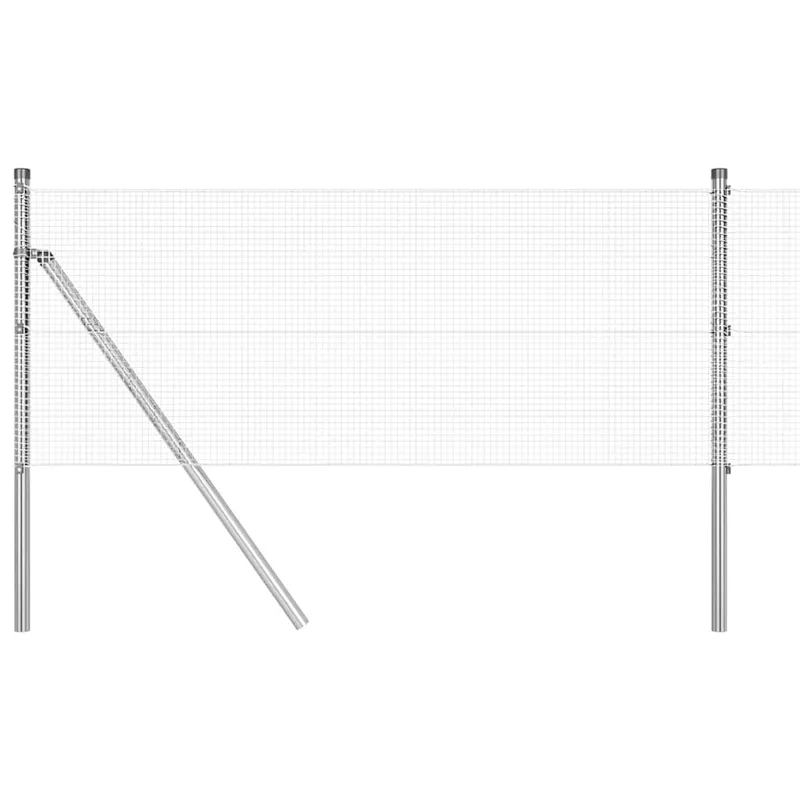 Snelle Levering vidaXL Recinzione a rete saldata da fissare a terra 10 x 0,8 m Argento