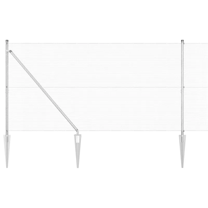 Aanbieding vidaXL Recinzione in rete saldata con punte 50 x 1,2 m Acciaio zincato