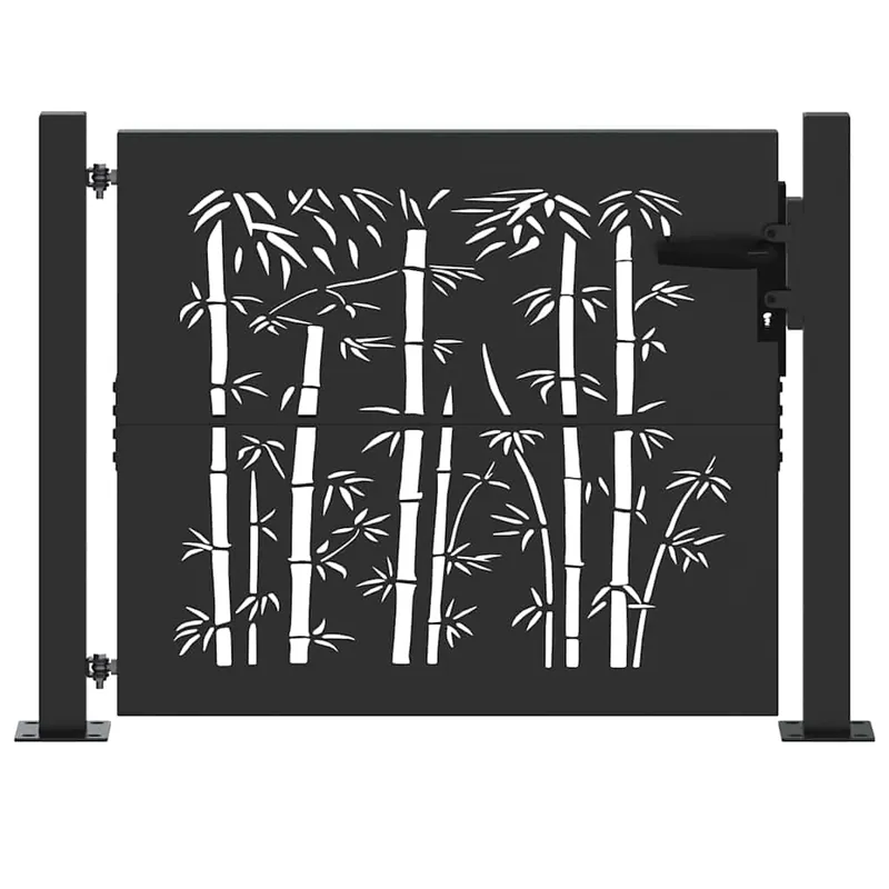 Exclusieve Aanbieding vidaXL Cancello da giardino con blocco Nero 110 x 105 cm