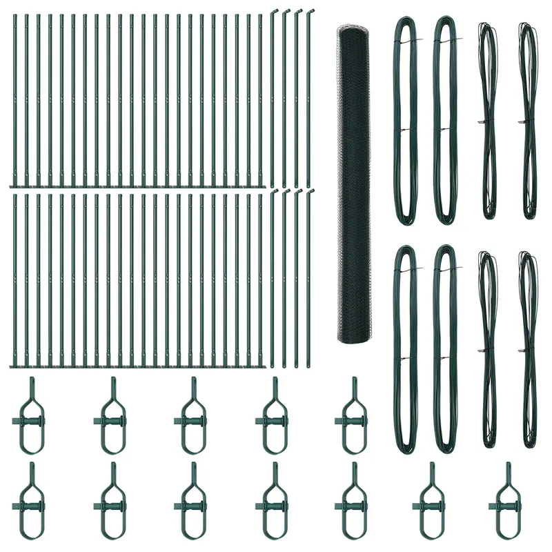 vidaXL Recinzione esagonale con base in cemento 100 x 1,5 m Verde Rete Speciale Aanbieding
