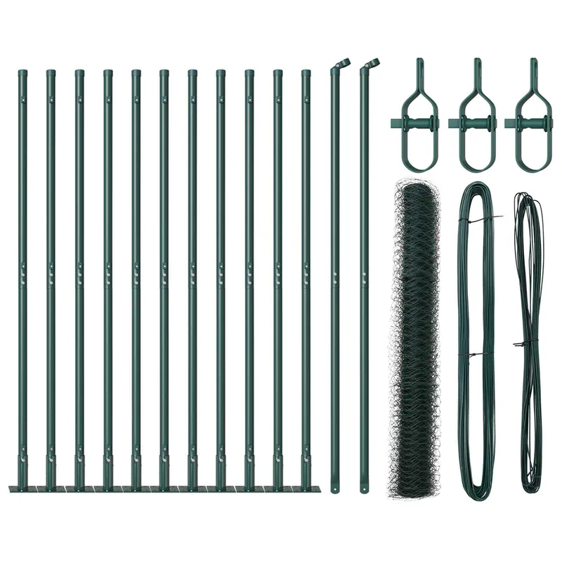 Lage Kosten vidaXL Recinzione esagonale con base in cemento 25 x 0,8 m Verde Rete