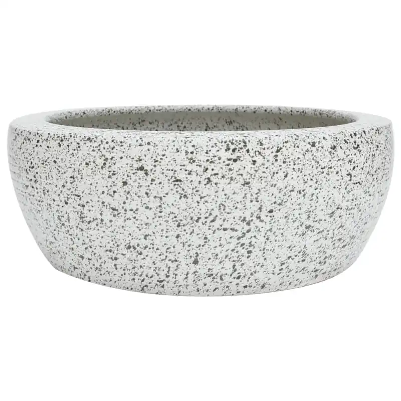 vidaXL Lavabo da Appoggio Grigio Rotondo Φ41x14 cm Ceramica Lage Prijs