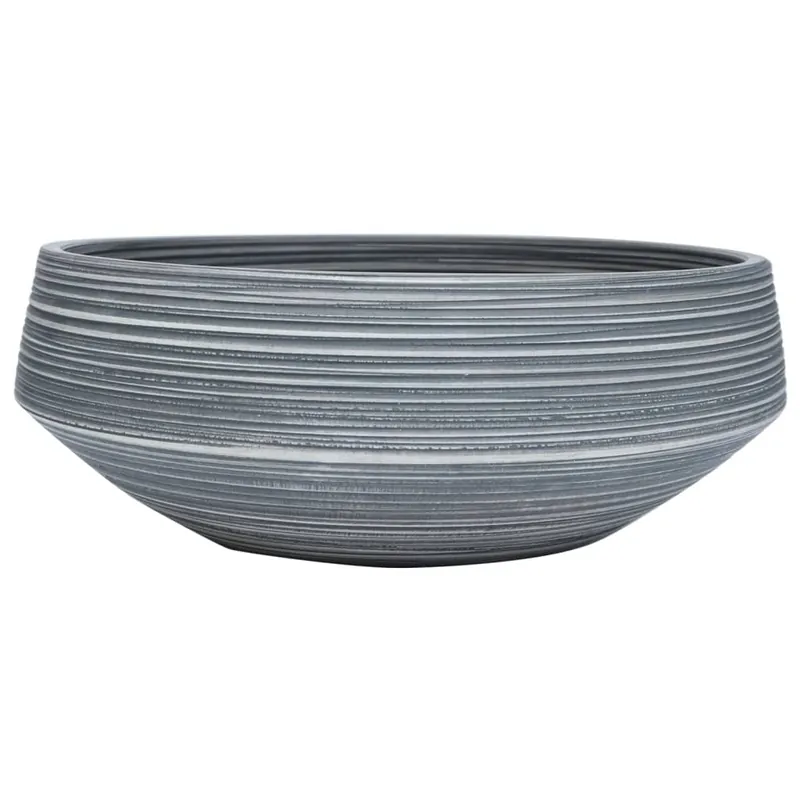 vidaXL Lavabo da Appoggio Grigio Rotondo Φ41x14 cm Ceramica Must-Have