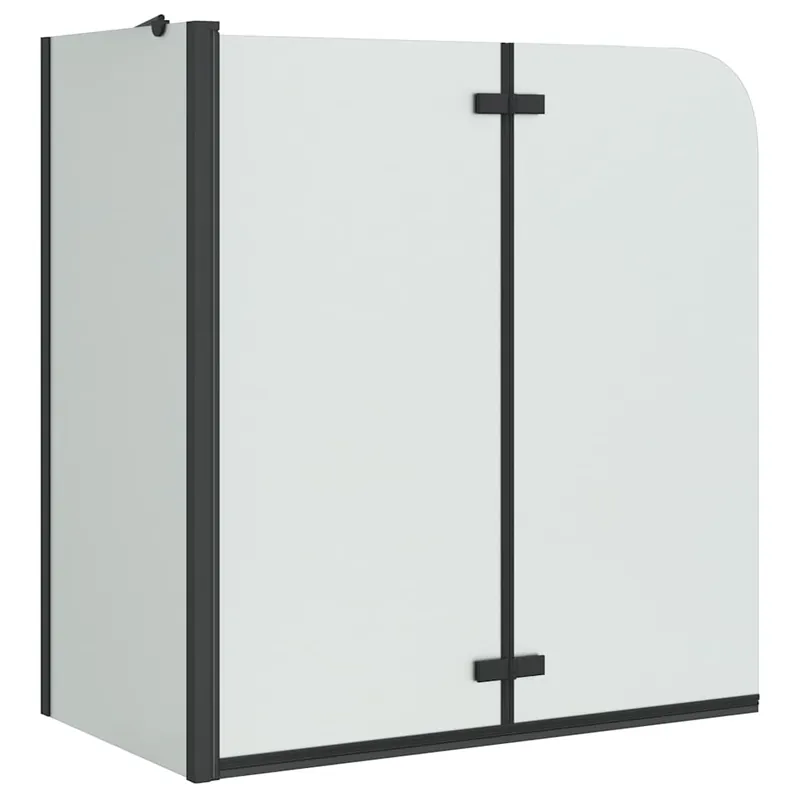 Gecertificeerd vidaXL Involucro Doccia Nero 120 x 68 x 130 cm Vetro ESG e Alluminio