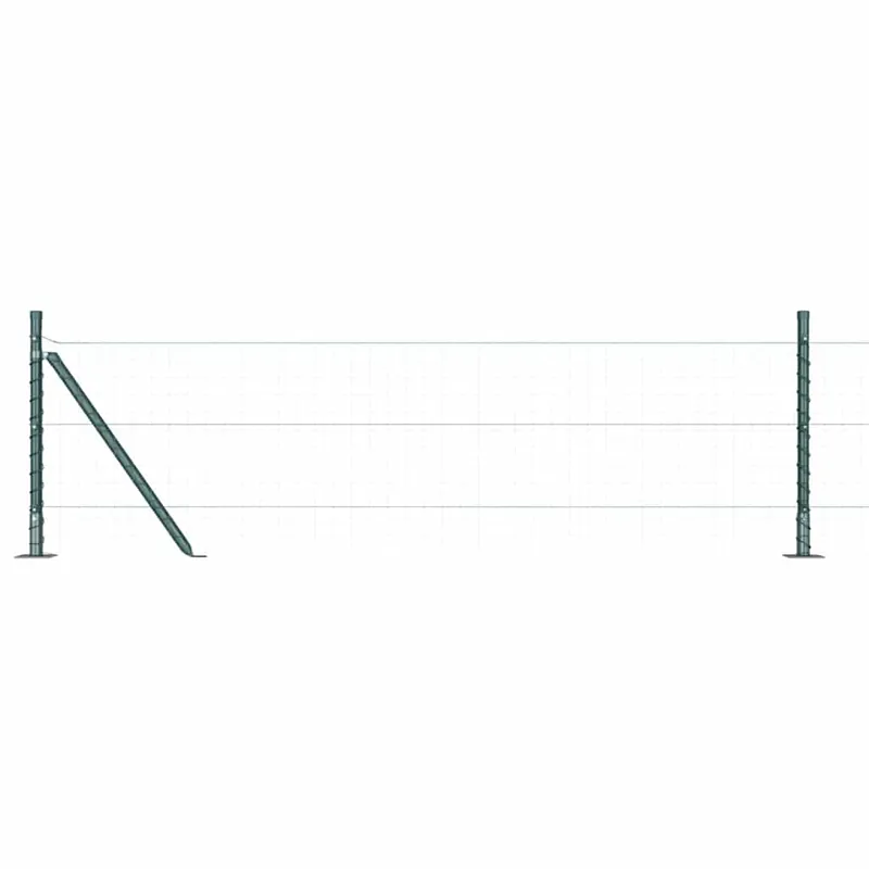 Merkproduct vidaXL Palo per recinzione con base in cemento 52 pz Verde