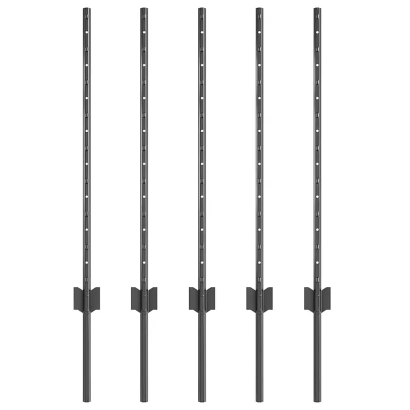 vidaXL Palo per recinzione interrato 5 pz Grigio 120 cm Beste Prijs