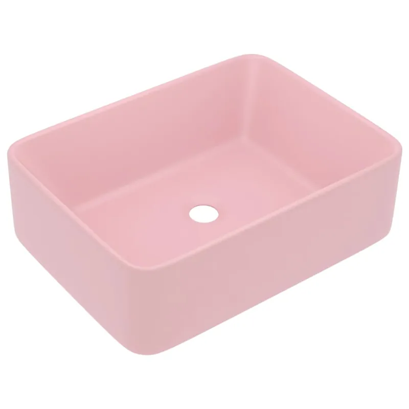 vidaXL Lavandino Luxury Rosa Opaco 41x30x12 cm in Ceramica Gratis Retour