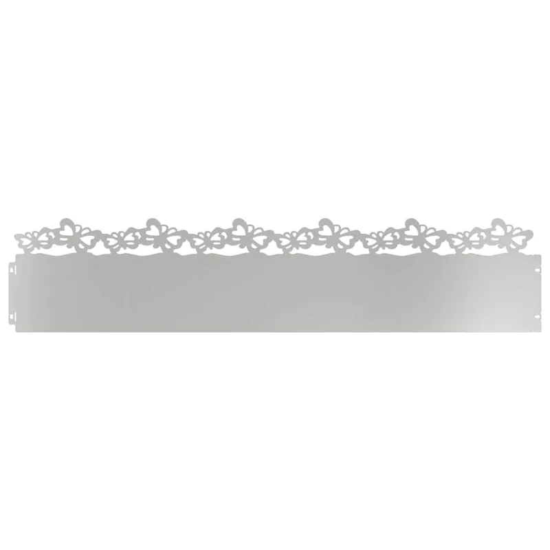 Beste Prijs vidaXL Bordure per prato 10 pcs Argento 103 x 0,05 x 22 cm