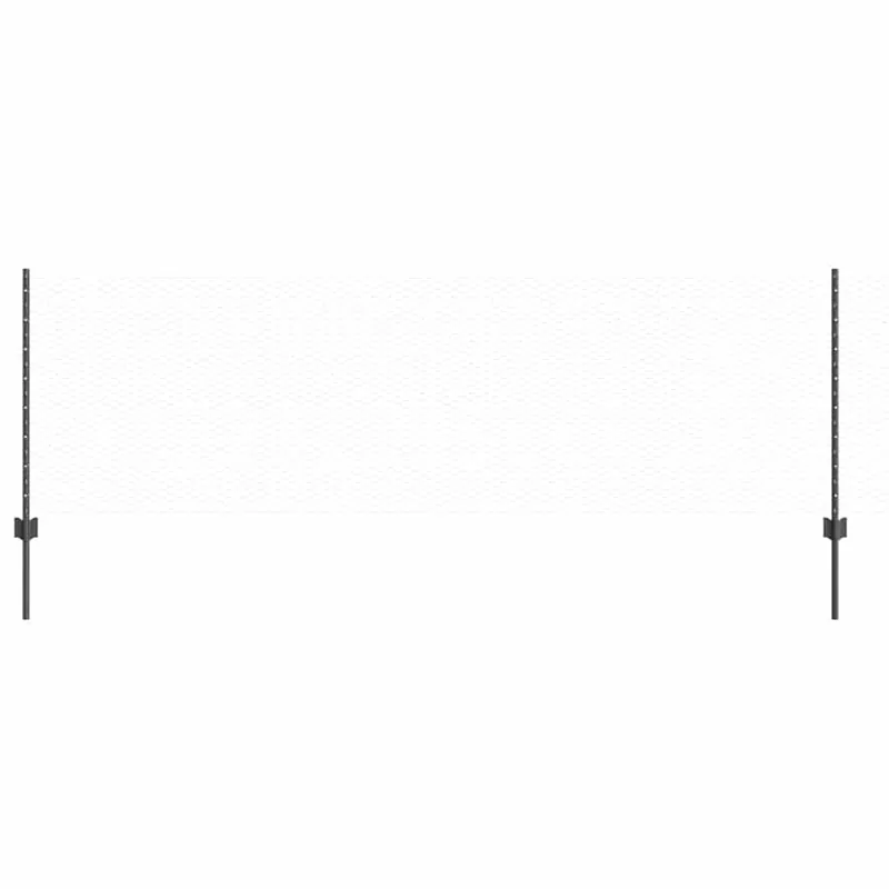 vidaXL Recinzione esagonale con palo 50 x 0,8 m Grigio Rete Uitverkoop
