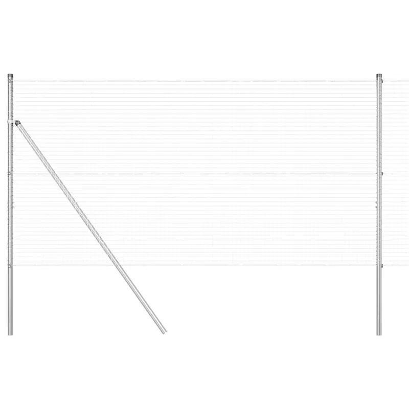 vidaXL Recinzione a rete saldata da fissare a terra 25 x 1,4 m Argento Flitsaanbieding