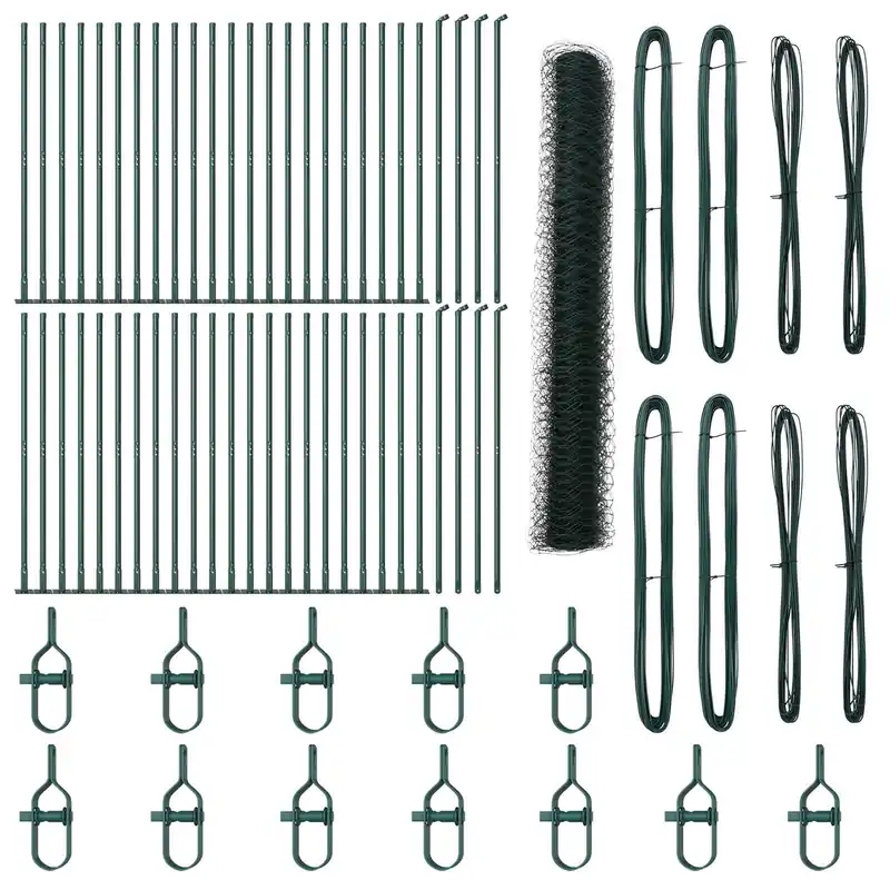 Beperkte Voorraad vidaXL Recinzione esagonale con base in cemento 100 x 1,2 m Verde Rete