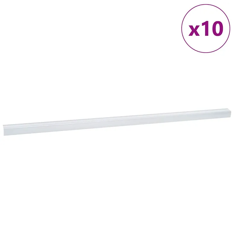 vidaXL Paragradini 10 pcs Argento 67 x 3.5 x 3 cm Alluminio Direct Verzonden