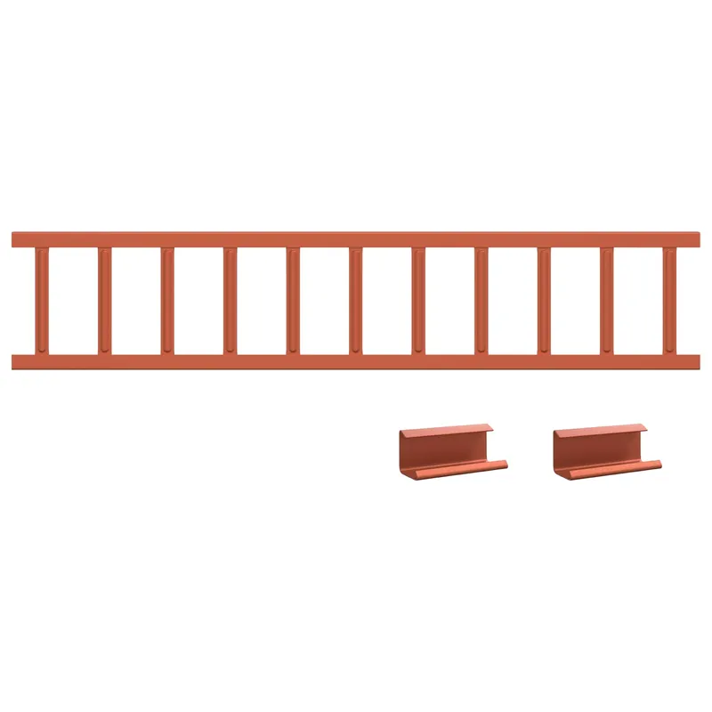 Actieprijs vidaXL Guardia per neve sul tetto Rosso 100 x 2,5 x 20 cm Acciaio