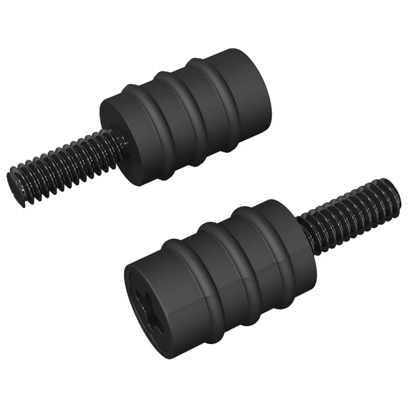 Lage Kosten vidaXL Vite di Standoff 2 pcs Nero M4 Gomma e Acciaio