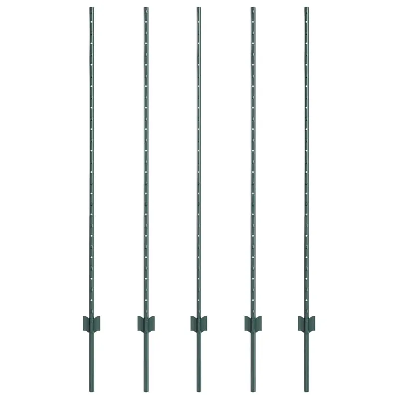 vidaXL Palo per recinzione interrato 5 pz Verde 180 cm Beste Prijs