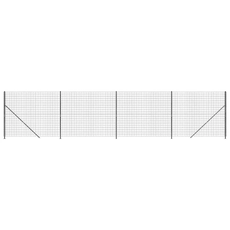 Koop Vandaag vidaXL Recinzione Metallica con Flangia Antracite 1,8x10 m