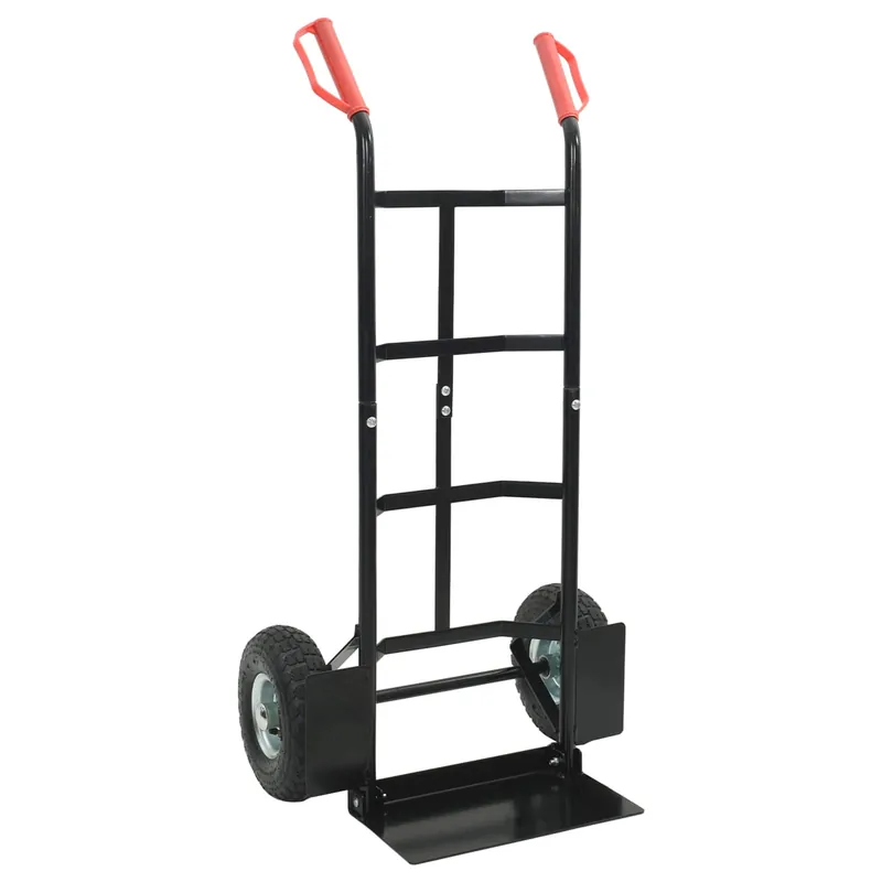 Favoriet vidaXL Carrello Pieghevole Estensibile Nero e Rosso 57 x 46 x 113 cm